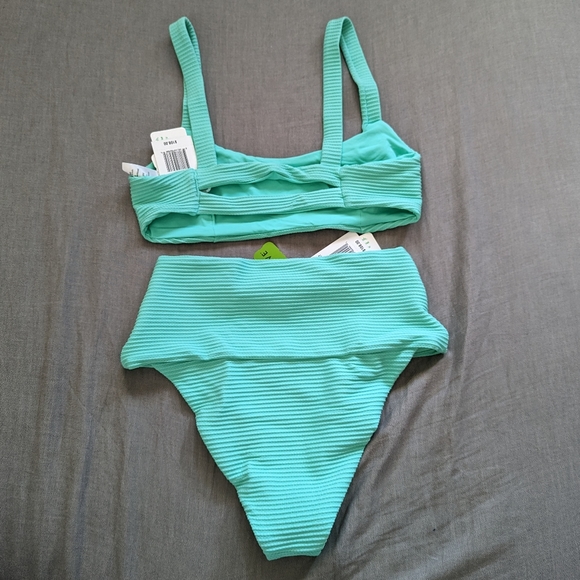L*Space Jess Desi Bikini Set Bright Teal - Picture 2 of 6